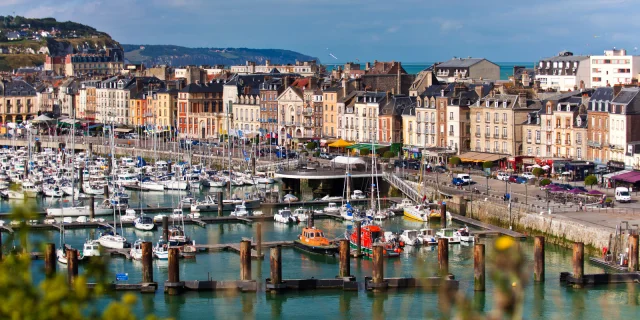 Panorama of the port of Dieppe