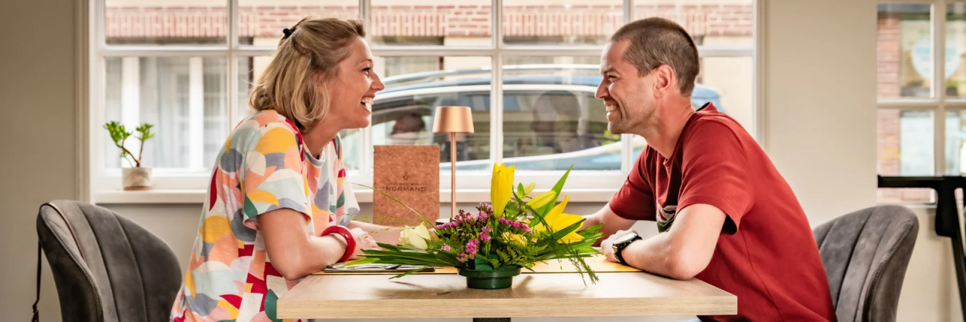 Couple at the restaurant